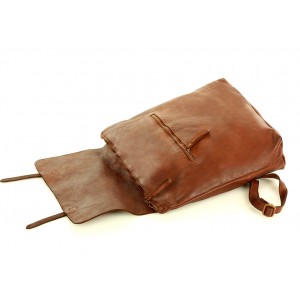 K39F Sac à dos sac à main 2 en 1 femme homme noir marron. Sac à dos unisex urbain cuir italiene vintage 